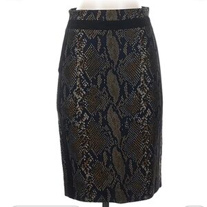 Diane von Furstenberg Marta framed python-print pencil skirt, size 12